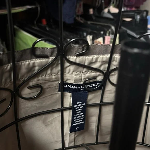 Banana Republic silver and purple  silk blend  Skirt - Picture 2 of 2